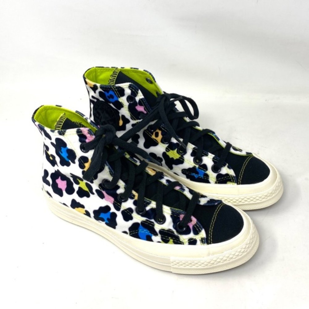 Converse Chuck 70 High Top Black Multicolor Women's Velvet Size Sneakers 572369C - Picture 6 of 9